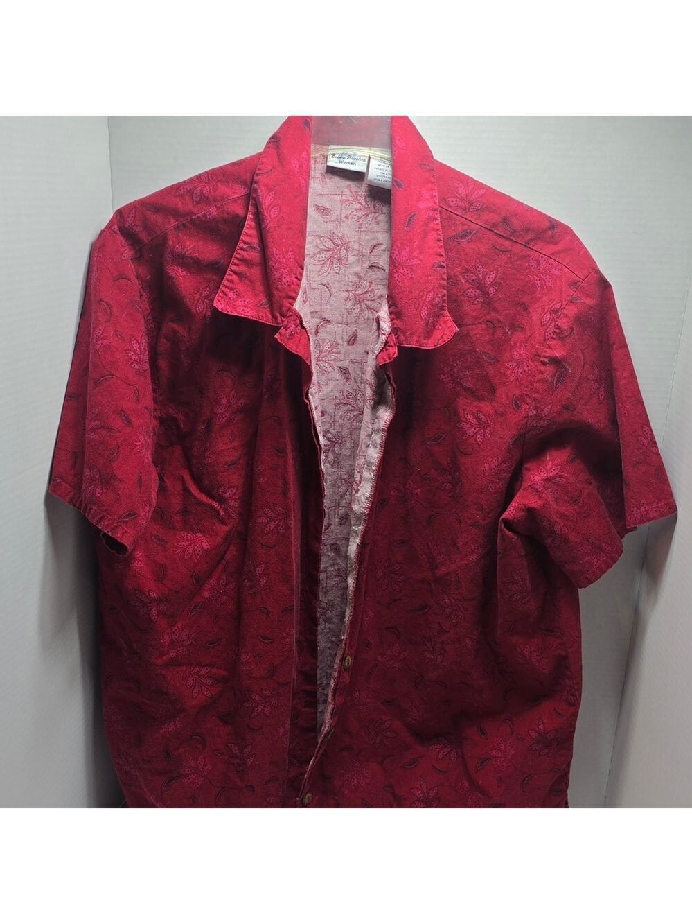 Bobbie Brooks Women's Red Floral Blouse